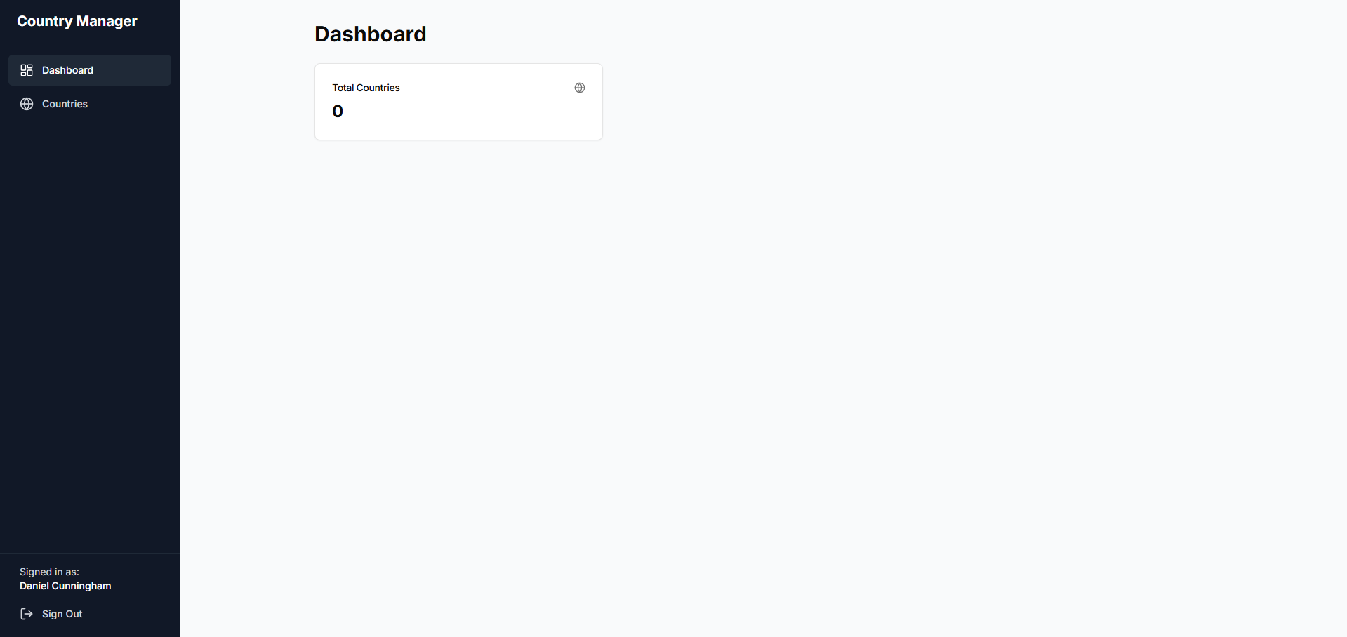 Screenshot of internal customer tool